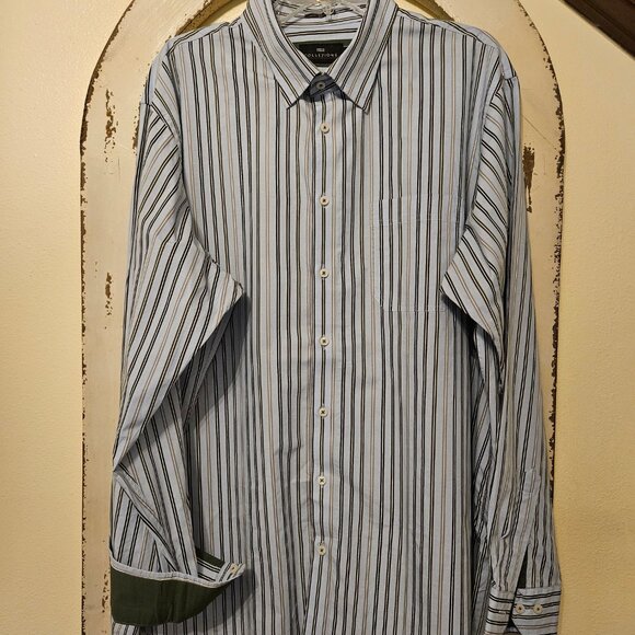 Marks & Spencer Collezione Button down Shirt Men`s XXL Multi Stripped - Picture 2 of 9